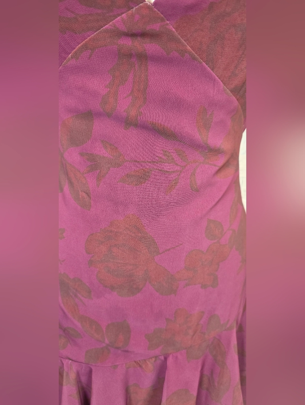 Plum Halter Ruffled Maxi Dress - Picture 12 of 13